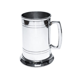 Engraveable | 1 Pint British Straight Edge Pewter Tankard.