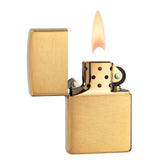 Engravable | Armour Brushed Brass Zippo Lighter.