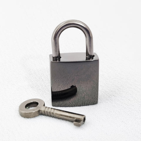 Engravable | Gunmetal Mini Padlock.