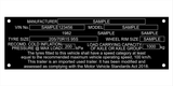 Pre 30 June 2023 | Durable Black Compliance plate for used imported trailer.