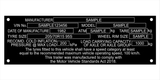 Pre 30 June 2023 | Large Durable Black Compliance plate for new & used trailers made in Australia.