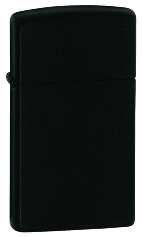 Engravable | Slim Black Matte Zippo Lighter.