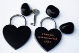 Engravable | Black Love Lock.