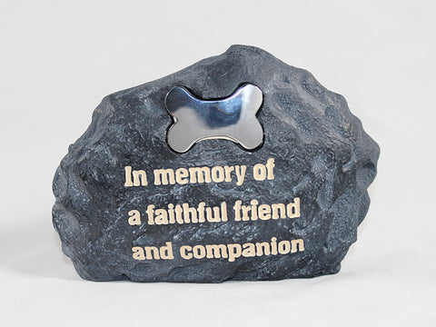 Engraveable | "Faithful Friend" Memorial Stone with Bone plate.