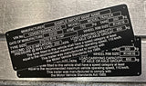 Pre 30 June 2023 | Durable Black Compliance plate for used imported trailer.