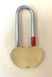Brass Double Love Lock Long neck| Lock once No key.