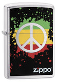 Engravable | Rasta Peace "splatter paint" Zippo