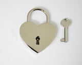 Engravable | Chrome love lock.