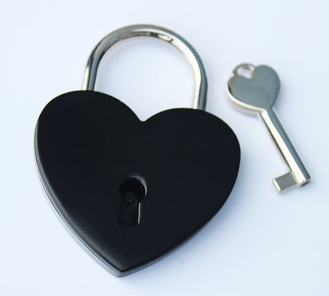 Engravable | Black Love Lock.