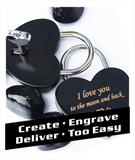 Engravable | Black Love Lock.
