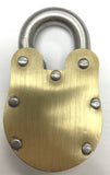 Built tough - Alcatraz style tough Brass Prison Lock | Engrave today