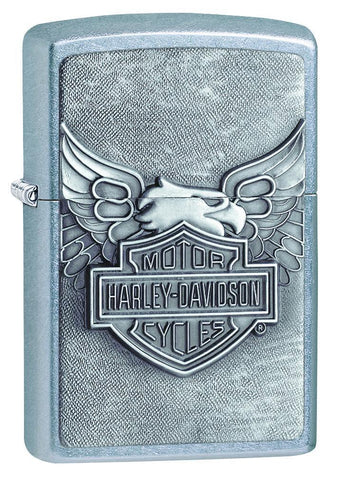 Engravable | Harley Davidson Iron Eagle Emblem Zippo. Street Chrome