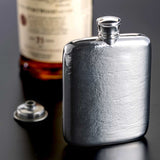 Engraveable | Royal Selangor 140ml (leather texture) Impression Pewter Hip flask LG.  Wooden Gift Box.