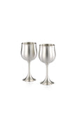 Engraveable | Royal Selangor Wine / Water Goblet pair 160ml Pewter.  Wooden Gift Box.