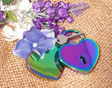 Engravable | Iridescent Love Lock.