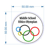 Middle School | Ethics Olympiad Blazer Participation Lapel Pins per set of 5