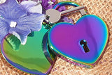 Engravable | Iridescent Love Lock.