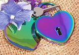 Engravable | Iridescent Love Lock.