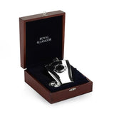 Engraveable | Royal Selangor 80ml Pewter Ship Flask.  Wooden Gift Box.