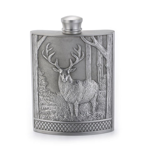 Engraveable | Royal Selangor Pewter Stag Hip Flask.