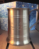 Engraveable | Royal Selangor 450ml Straight sided Pewter Tankard. Wooden Gift Box.