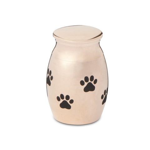 Engraveable | Keepsake Paw Print Thimble Urn. Rose gold