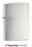 Engravable | Armour Brushed Chrome Zippo Lighter.