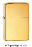 Engravable | Armour High Polish Brass Zippo Lighter.