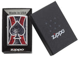 Engravable |  Ace of Spades Fusion Zippo Lighter.
