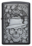Engravable | Gambling Skull Zippo lighter.