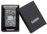 Engravable | Gambling Skull Zippo lighter.