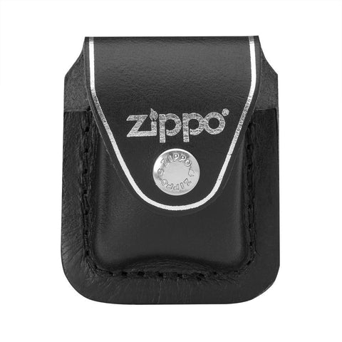 Zippo Black Leather Pouch with Clip.