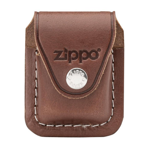 Zippo Brown Leather Pouch with Clip.