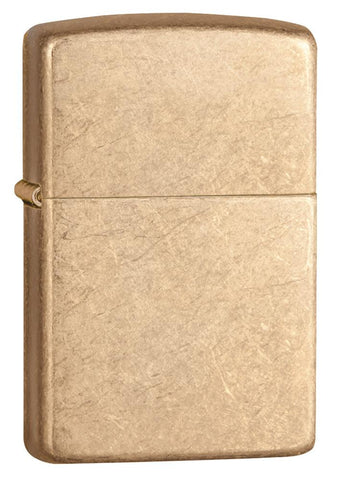 Engravable | Tumbled Brass Zippo Lighter.