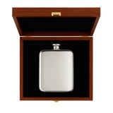 Engravable | British Pewter 6oz Hip Flask in wooden box