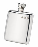 Engraveable | Mini Victorian Pewter hip flask 2oz hipflask