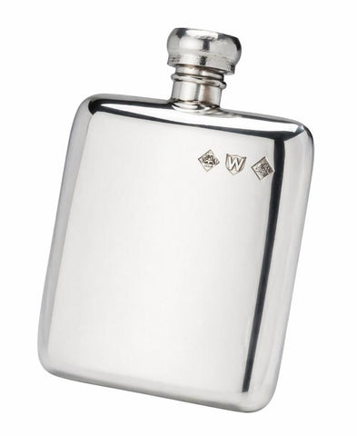 Engraveable | Mini Victorian Pewter hip flask 2oz hipflask
