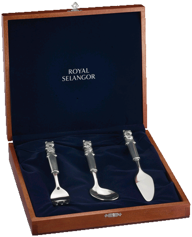 Engraveable | Royal Selangor Teddy Bears Picnic Fork / Spoon / Knife in a gift box