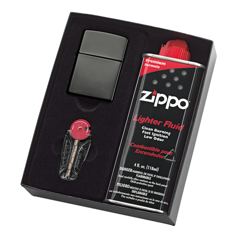 Engravable Gift Set | Black Ice Zippo