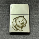 Pet Photo Engraved Zippo | Brushed Brass Zippo Lighter.