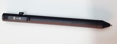 Engraveable | Black Model 1 MIG Bolt action Pen. Grid grip.