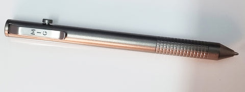Engraveable | Titanium Model 1 MIG Bolt action Pen. Grid grip.