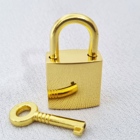 Engravable | Gold Mini Padlock.