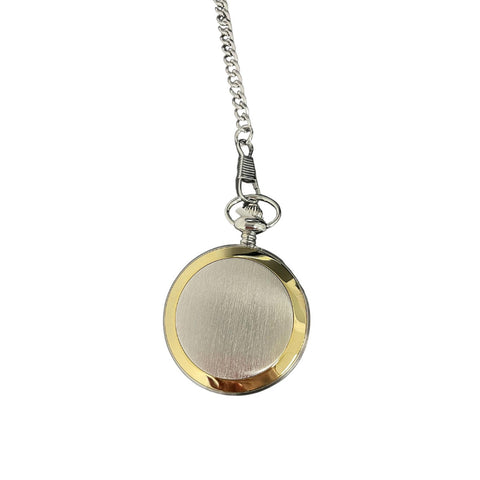 Engraveable | Two Tone Silver/Gold Armada Pocket watch in a wooden box