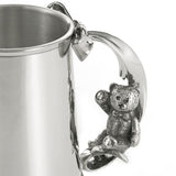 Engraveable | Royal Selangor Christening Teddy Bears' Picnic Baby Mug in a wooden gift box.