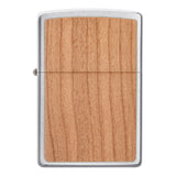 Engraveable | Cherry Wooden brushed chrome Zippo Lighter.