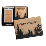 Engraveable | Cherry Wooden brushed chrome Zippo Lighter.