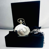 Engraveable | Brushed Silver Armada Pocket watch in a wooden box