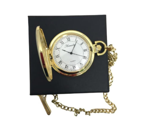 Engraveable | Plain Gold Armada Pocket watch in a black box (Copy)