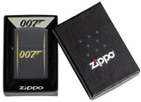 Engravable | 007 James Bond Black Matte Zippo lighter.